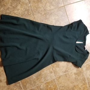 green casual dress
